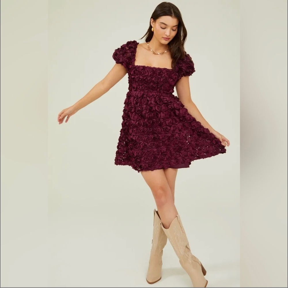 NWOT - Krystal Rosette Dress